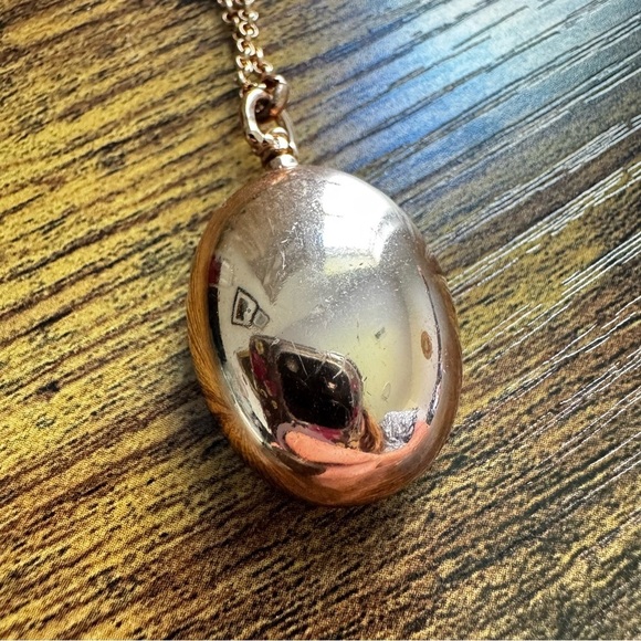 NWT Fossil Rose Gold Tone Gray Faceted Pendant 23” Necklace - Picture 10 of 10